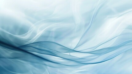A serene blue and white abstract background featuring flowing, ethereal waves and a soft, dreamy texture.