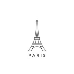 Paris Eiffel Tower logo concept