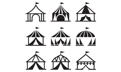 Camping Gear Line Art Outdoor Adventure, Tents, Camper Vans & Travel