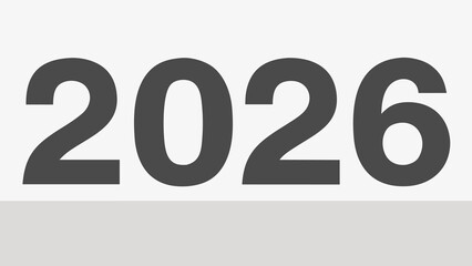 Bold dark gray numbers 2026 centered on a light gray Giving Tuesday background year numeral
