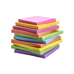 Vibrant stack of colorful sticky notes ready for organizing ideas, boosting productivity, and adding a pop of color to any workspace for creative projects.