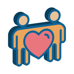 3D Partnership Icon - People and Community