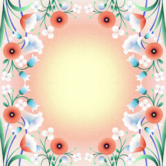 seamless pattern with flowers and floral elements