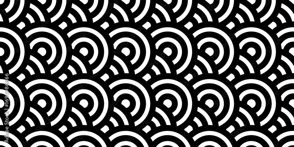 Poster abstract pattern with circles. seamless geometric swirl spiral pattern and abstract circle wave line