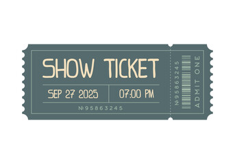 Show Ticket Template for Concert or Event