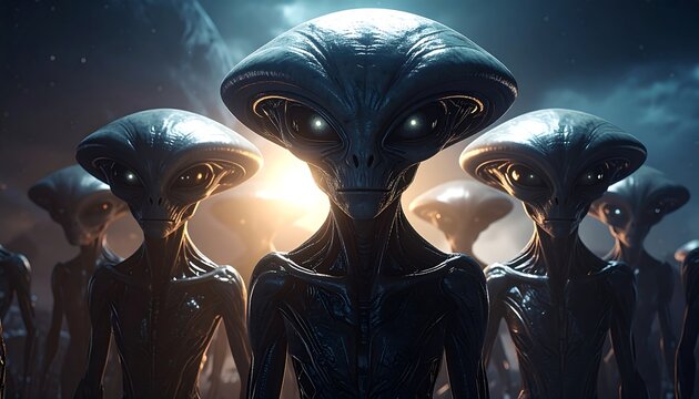Alien group in space
