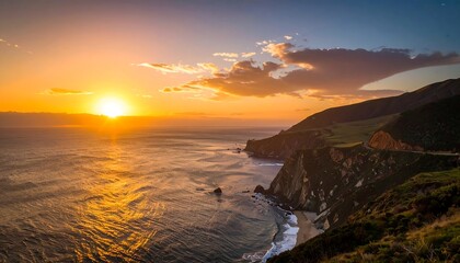 Coastal Sunset Panorama