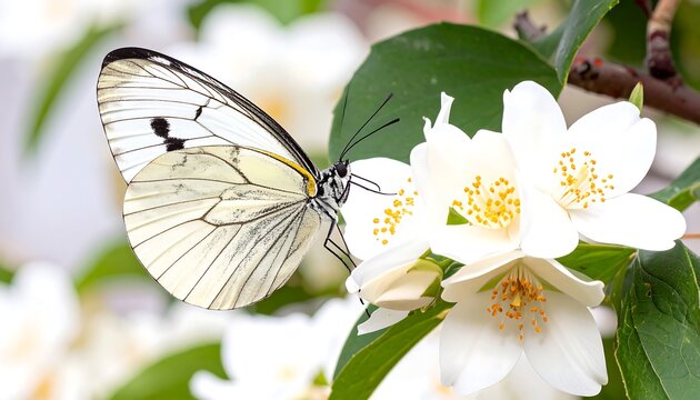 Butterfly on jasmine flowers