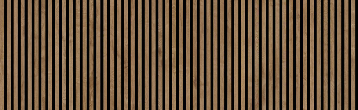 natural wood lath line arrange pattern, wooden strip background, wooden slate.
