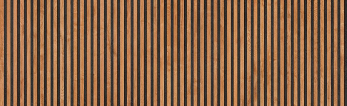 natural wood lath line arrange pattern, wooden strip background, wooden slate.