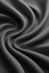 Abstract dark gray layered curves with a sleek, glossy surface, modern design, sophisticated, high contrast, smooth flowing lines, shadowed contours, minimalist aesthetic, monochrome, futuristic.