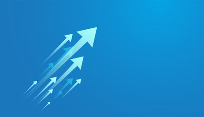 Bright arrows rise toward for finance concepts and Business chart upward positive direction. The Abstract Stock Market arrows vector, illustration