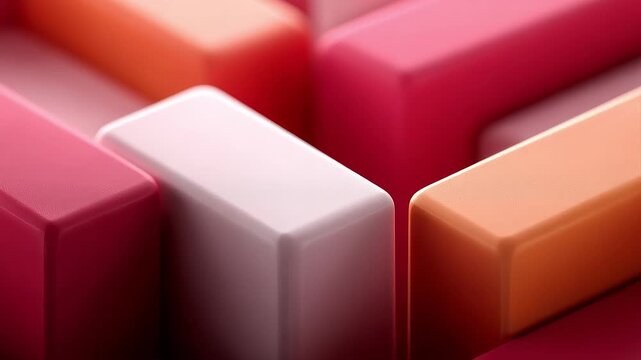 Abstract Geometric Cubes Stacked Artistic Beauty