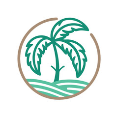 Obraz premium tropical island with palm trees