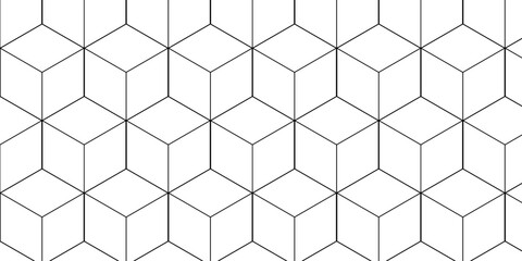 Abstract black and gray style minimal blank cubic. Geometric pattern illustration mosaic, square and triangle wallpaper. Seamless cube technology business concept.	
