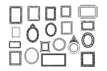 Elegant Decorative Frame Illustration for Invitation and Greeting Card Design