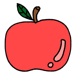 red apple vector illustration
