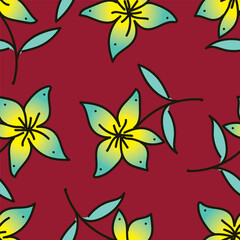 cute flower pattern image for fabric textile or wall decoration