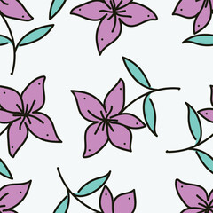 Seamless watercolor floral pattern design