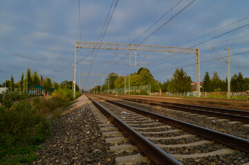 Railroad Tracks Leading to the Horizon