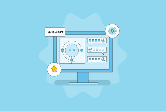 AI chatbot providing live technical support, solving issues in real-time and booking support tickets for customers.