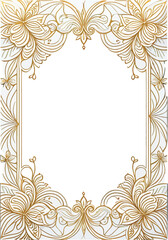 frame with flowers and leaves Decorative Border for Invitations and Greeting Cards