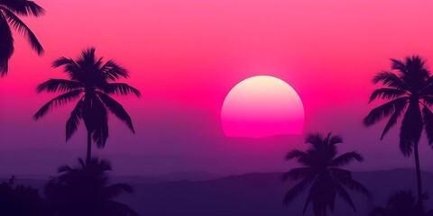 Fototapeta premium Creative Vibrant Vaporwave Amber hour Elegant Retro Abstract Background