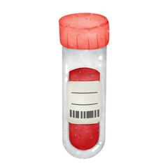  blood test tube,medical clipart,laboratory equipment,cartoon illustration,watercolor style,colorful caps,medical analysis,healthcare icon,diagnostic tools,clinical lab,phlebotomy,blood sample,medical