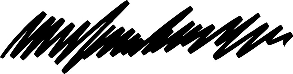 Hand drawn Grunge line, scrawl, scribble doodle underline