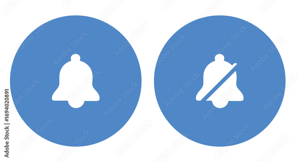 Poster mute icon. silent icon bell silent icon silent mode for app and web ui design
