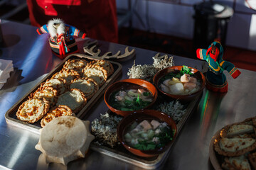 Experience Traditional Festive Cuisine adorned with Seasonal Decor, perfect for celebrations
