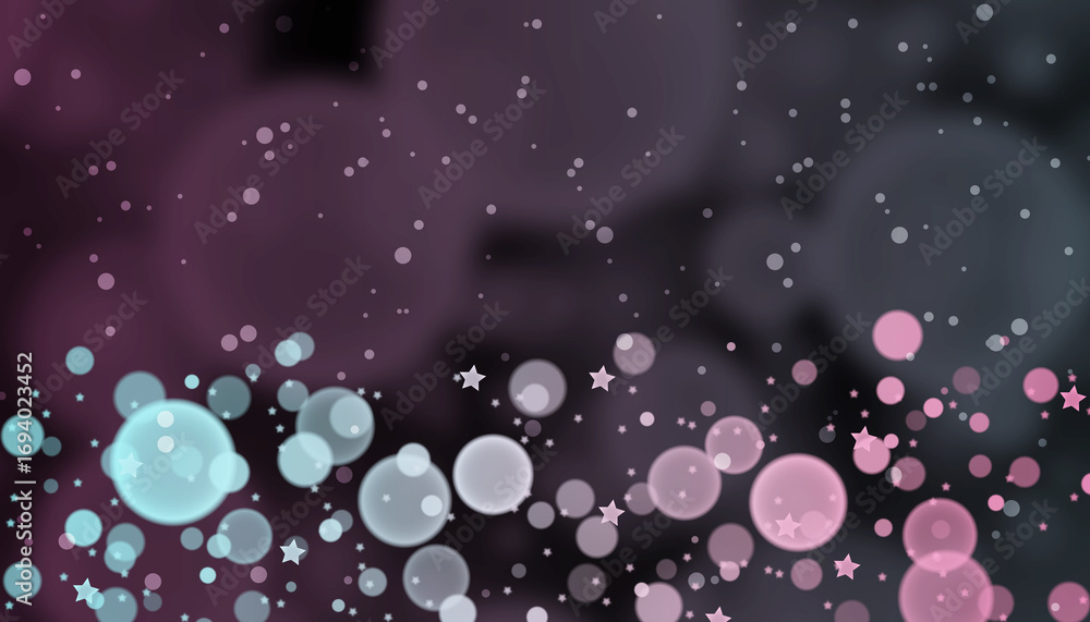 Poster dreamy bokeh background with glowing magical gradient effect.