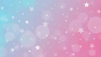 Magical starry background with soft glowing pastel bokeh lights.