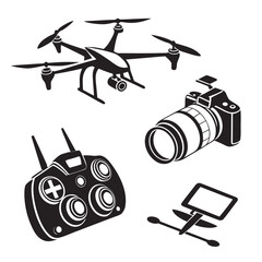 Drone camera controller and photography equipment aerial © Sa