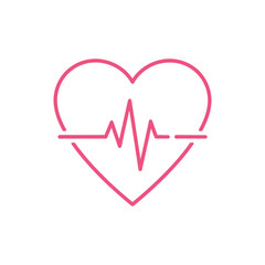 Heartbeat in a Heart A Symbol of Life, Love, and Health