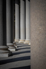 Elegant Stone Columns in Shadow