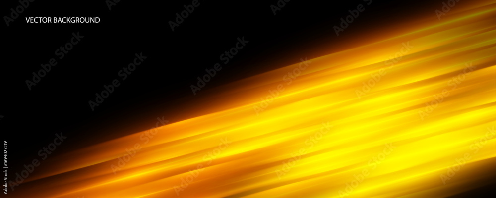 Poster yellow magic spirals with sparkles. golden glowing shiny spiral lines effect. luxury background with