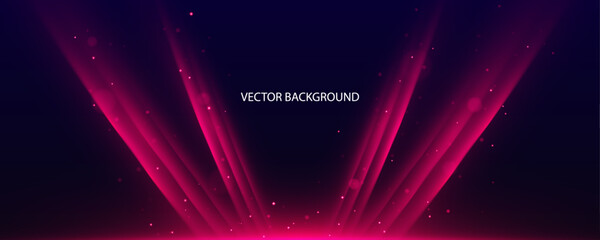 Abstract futuristic digital background with vibrant purple glowing streaks and moving light lines. Sparkle glowing shiny dots effect, and bokeh decoration.