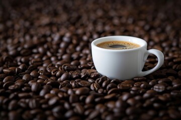 Fototapeta premium Coffee cup mockup drink coffee beans refreshment.