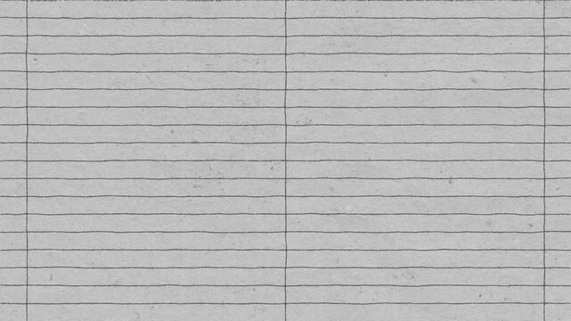 Textured gray paper notebook page with horizontal lines suitable for background and design elements
