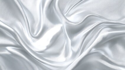 Fototapeta premium Soft, flowing white fabric folds