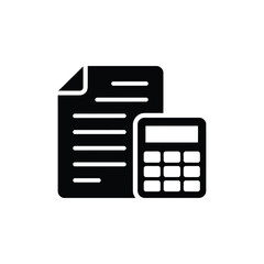 Calculator and document icon representing finance and accounting