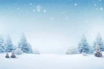 Christmas landscape winter tree.