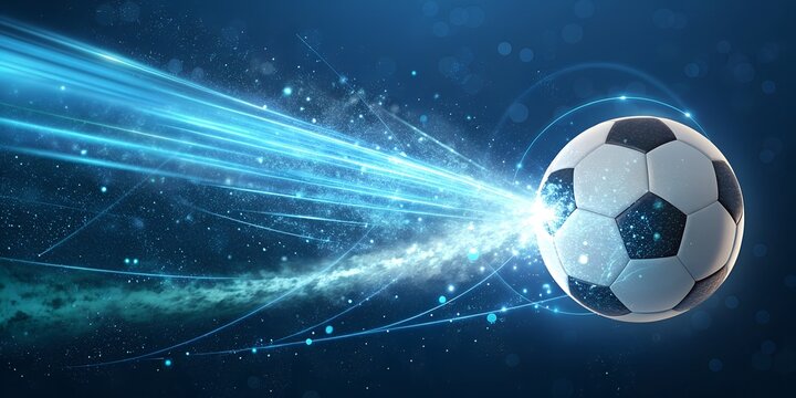 High-Tech Soccer Ball with Light Trails