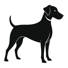 Standing Dog Silhouette Vector Icon