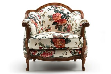 antique armchair isolated on white
