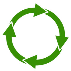 recycle symbol isolated on white