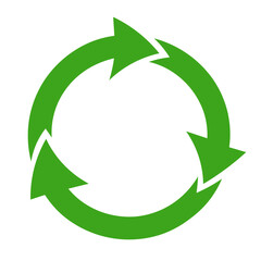 Obraz premium recycle symbol on white background