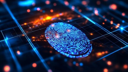 Digital Transformation Advanced Fingerprint Identity Protection for Enhanced Security Systems.