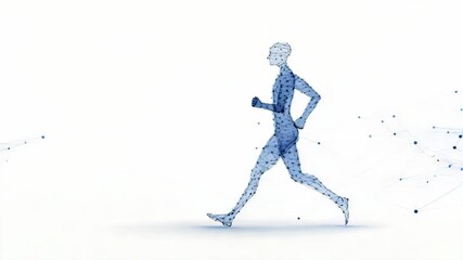 Dynamic illustration captures the essence of movement, showcasing digital artistry inspired by physical activity and athleticism - Powered by Adobe